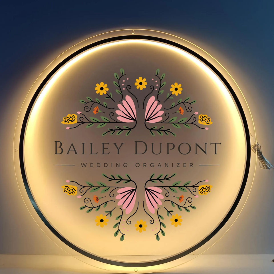 Lighting Decor Company - 맞춤형 상점 로고 3D 아크릴 간판