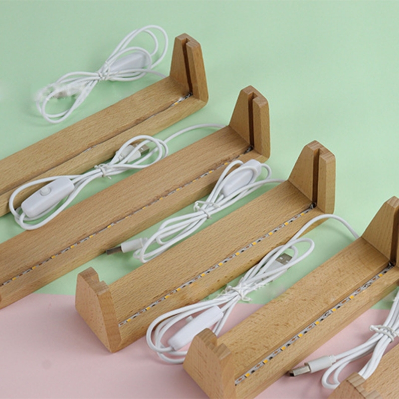 Lighting Decoration Stand - 5/6/7/8/10Inch 나무 자형 LED 라이트베이스 크리스탈
