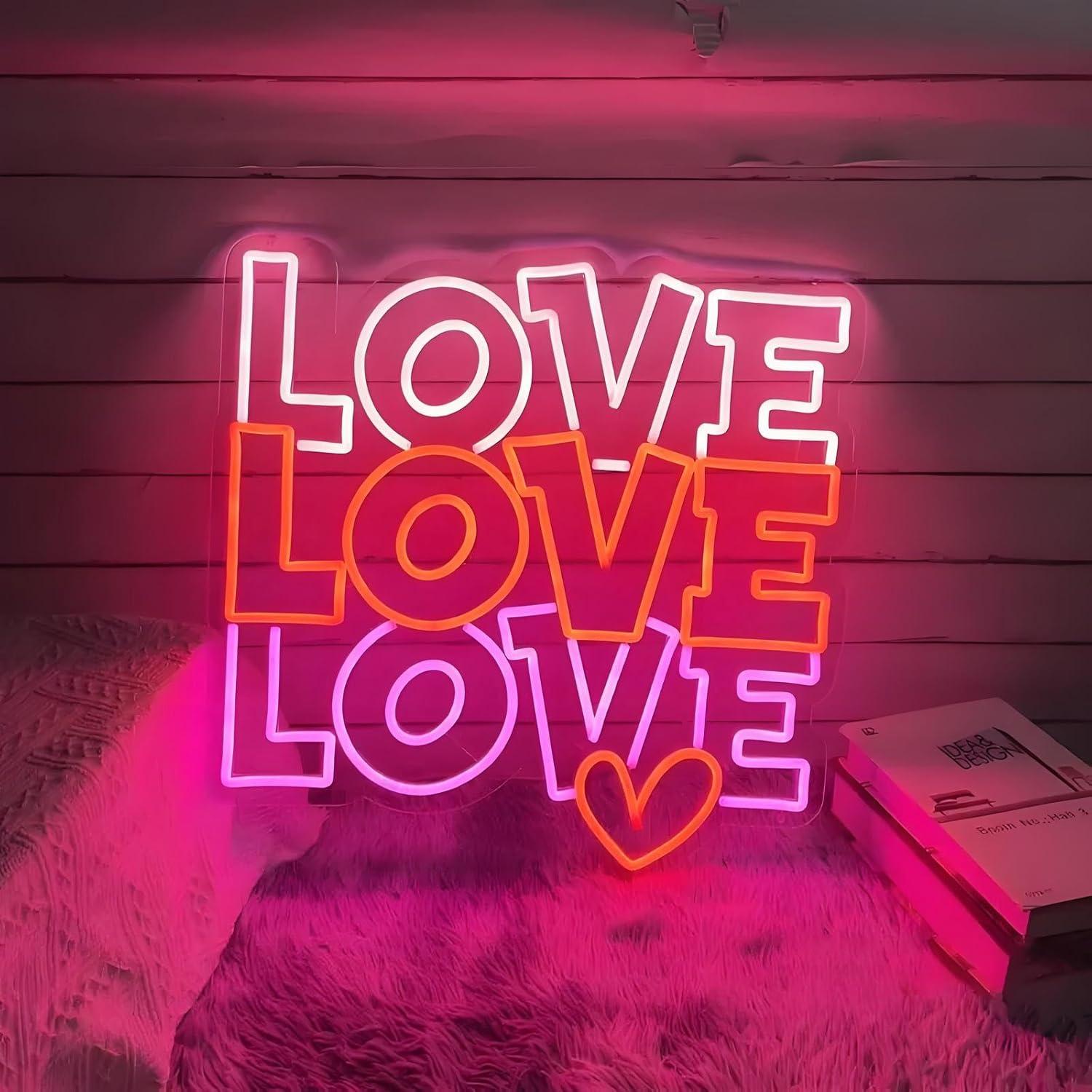 Lighting Decor Wedding - 사랑 네온사인 USB 디밍 가능 LED