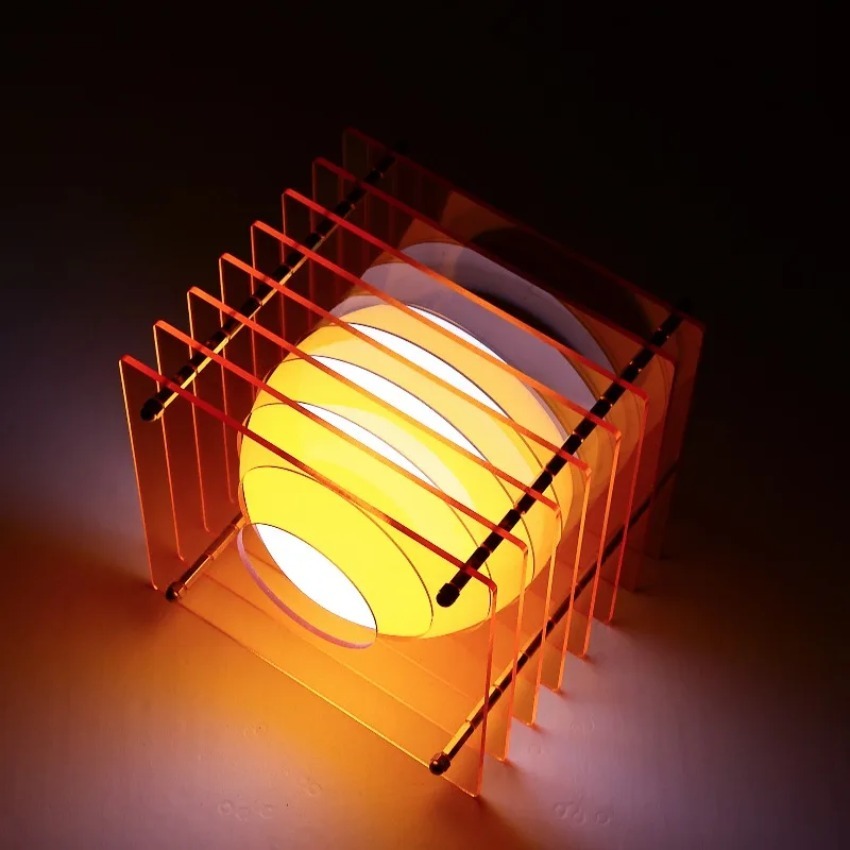 Lighting Decor Room - DIY 달 모양 램프 아크릴 천겹