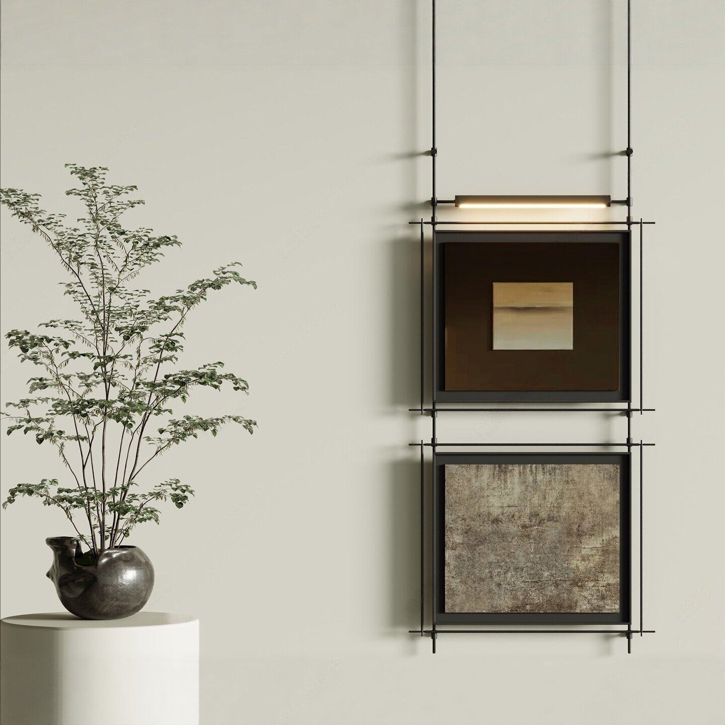 Lighting Decoration On Wall - 와비사비 스타일 금속 펜던트 LED 장식