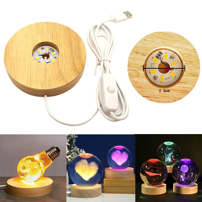 수 지 아트 디스플레이 라운드 나무 다채로운 LED 빛 - Lighting Decoration Stand 리뷰 및 가격