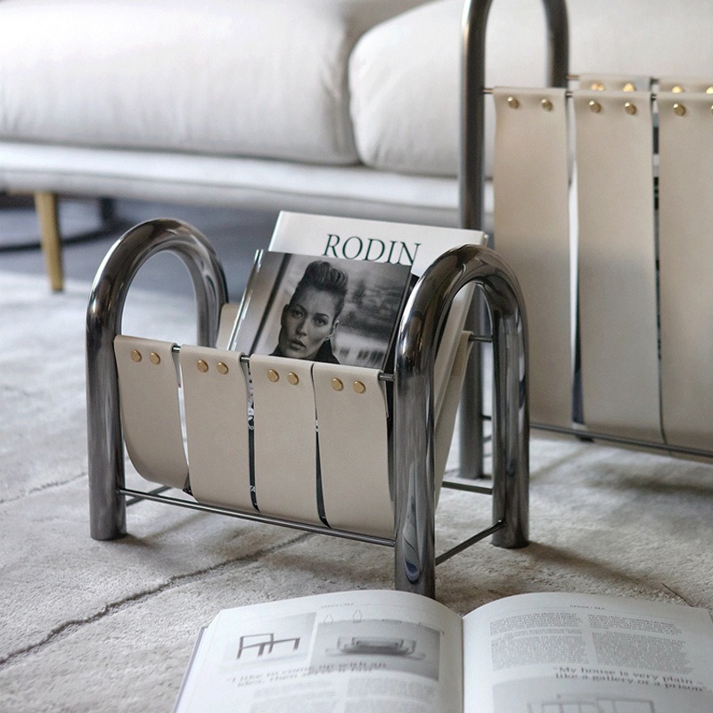 모던 라이트 럭셔리 메탈 가죽 잡지꽂이, 책꽂이 홈데코 - Lighting And Decor Magazine 리뷰 및 가격