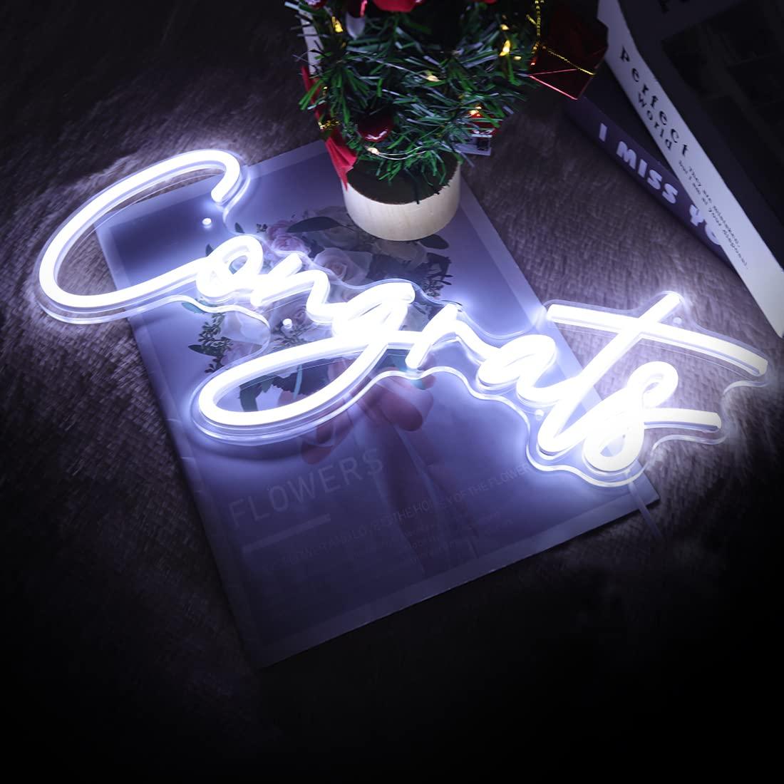 축하합니다 네온 사인 USB 디밍 가능 LED 조명 졸 - Lighting Decor Wedding 리뷰 및 가격