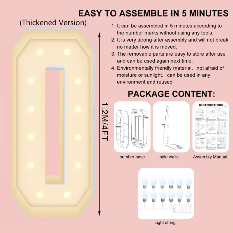120CM/4FT DIY 마키레터, 따뜻한 조명이 들어 - Light Up Letters Marquee 리뷰 및 가격