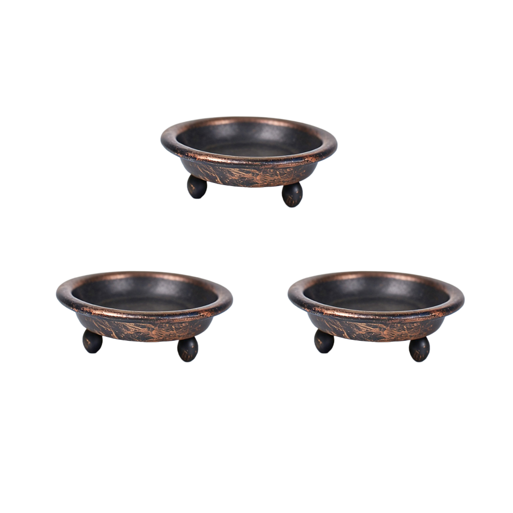우아한 블랙 골드 원형 캔들 트레이 세트 3개, 철제  - Candle Holder Set 리뷰 및 가격