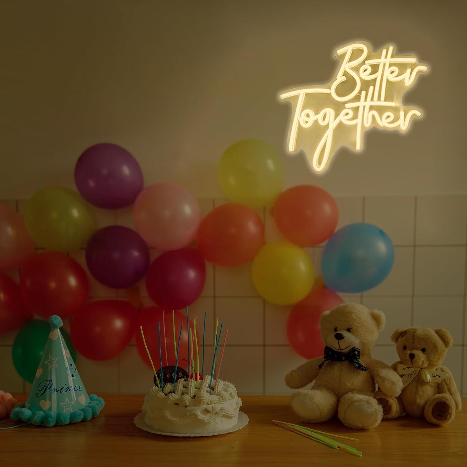 Better Together 네온 사인 USB 디밍이  - Lighting Decor For Bedroom 리뷰 및 가격