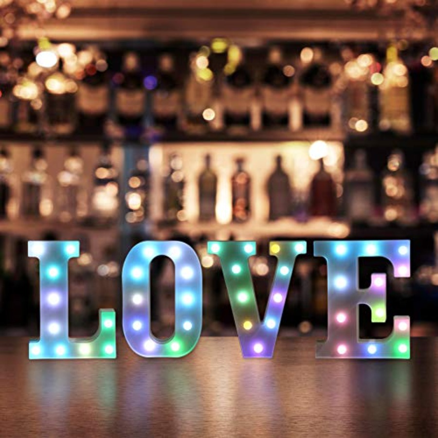 리모컨이 포함된 풀 LED 문자 조명, 야간 조명용 마 - Light Up Letters Marquee 리뷰 및 가격