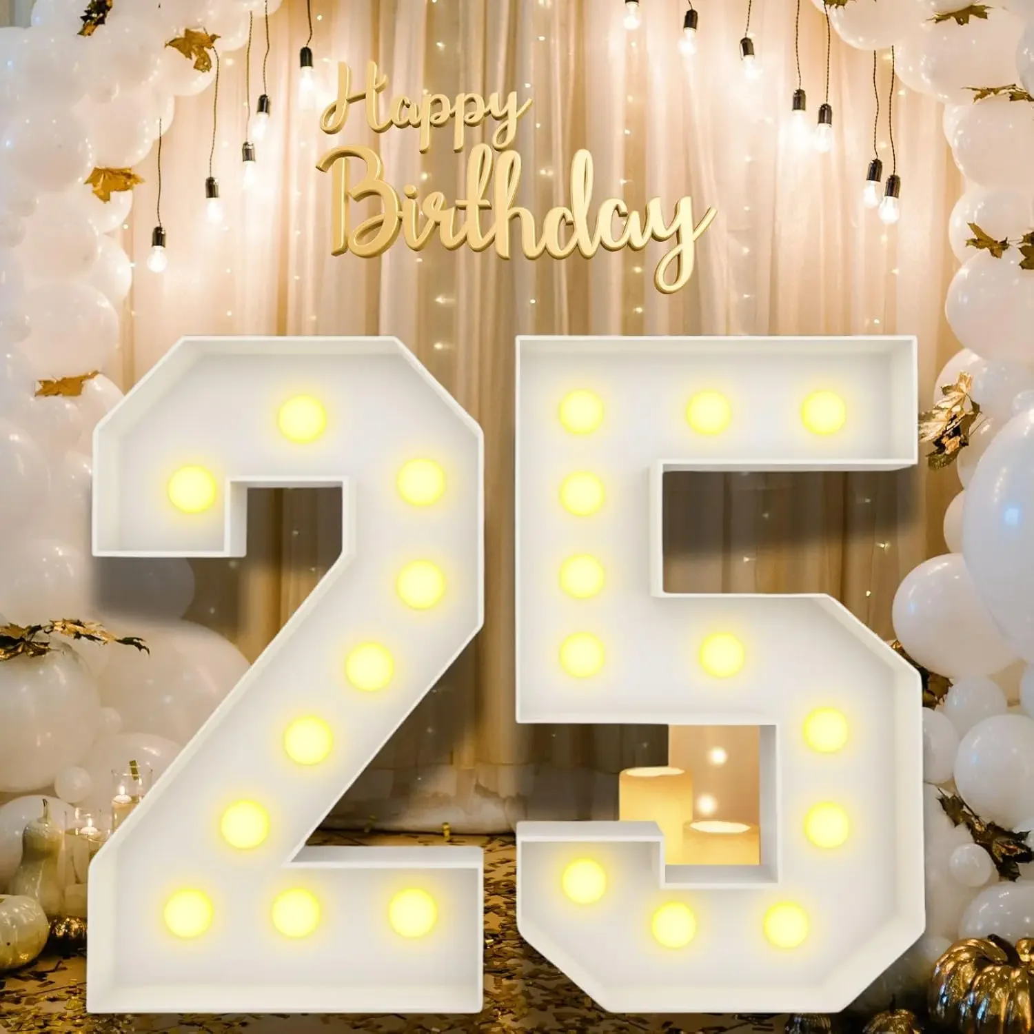 흰색 조명이 있는 대형 마키 레터, 생일 파티용 흰색  - Light Up Letters Marquee 리뷰 및 가격