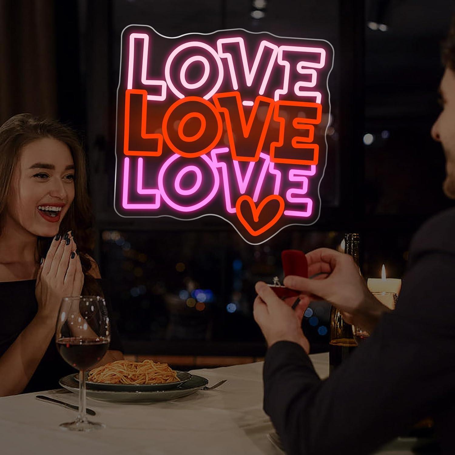 사랑 네온사인 USB 디밍 가능 LED 네온 조명, 결 - Lighting Decor Wedding 리뷰 및 가격