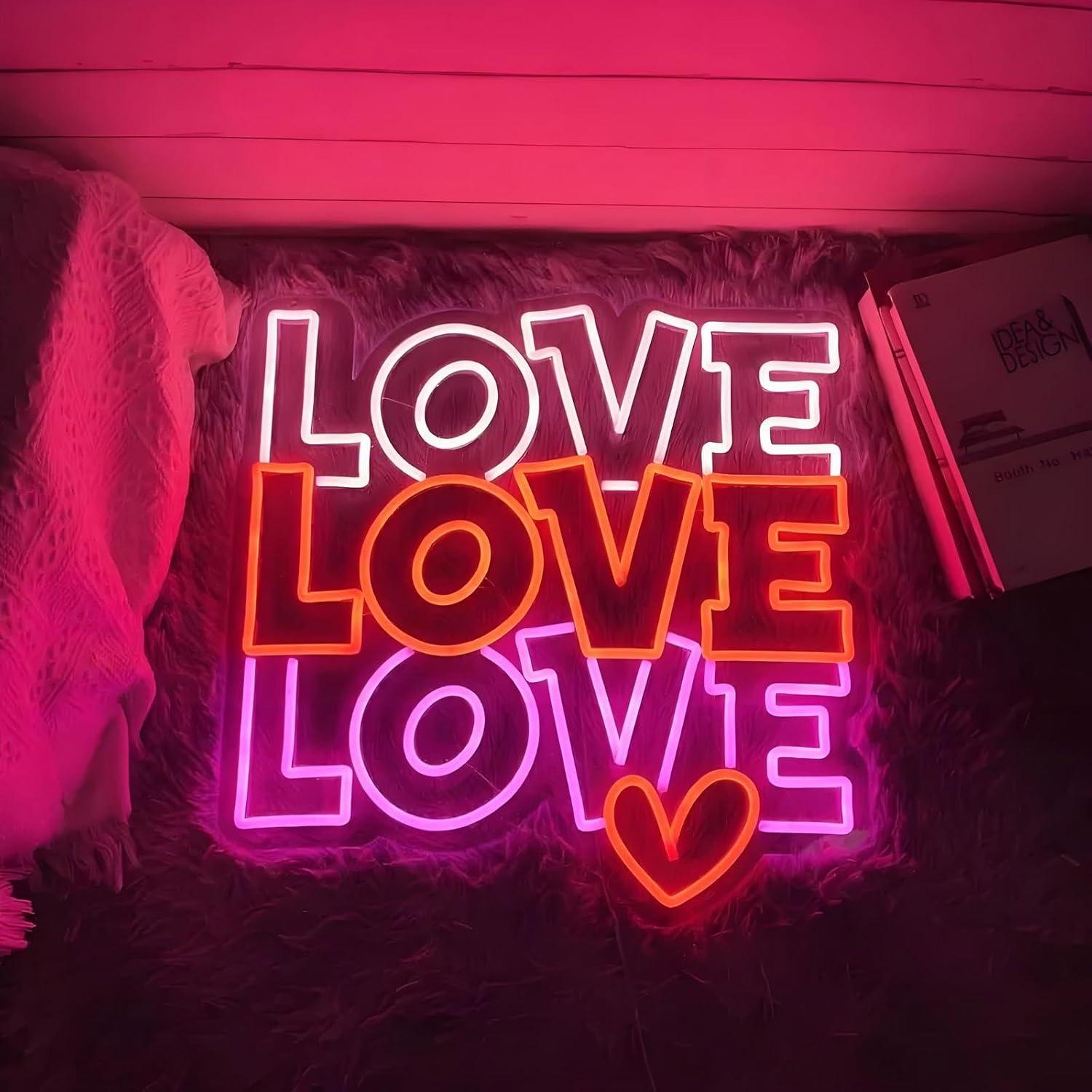 사랑 네온사인 USB 디밍 가능 LED 네온 조명, 결 - Lighting Decor Wedding 리뷰 및 가격