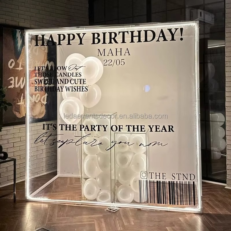 웨딩 메탈 프레임 포토 부스 LED 조명 실버 배경 매 - Lighting And Decor Magazine 리뷰 및 가격