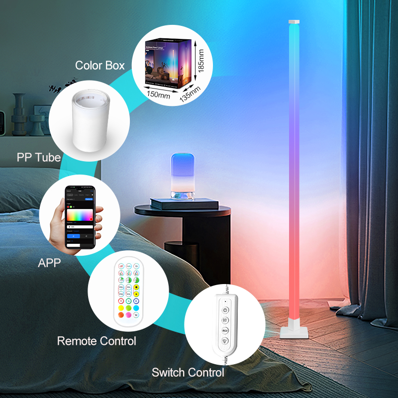 RGB 디밍 가능 스마트 스탠딩 LED 플로어 램프,  - Lighting Decoration Stand 리뷰 및 가격