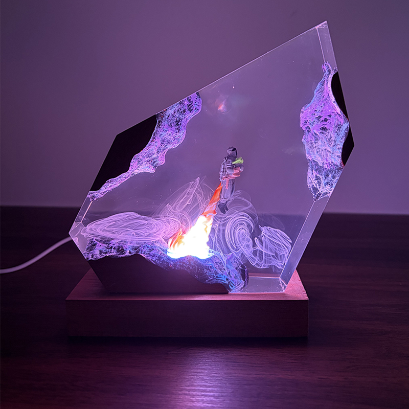 공상 과학 애니메이션 피규어 생물 레진 테이블 램프 창 - Lighting Decor Wedding 리뷰 및 가격