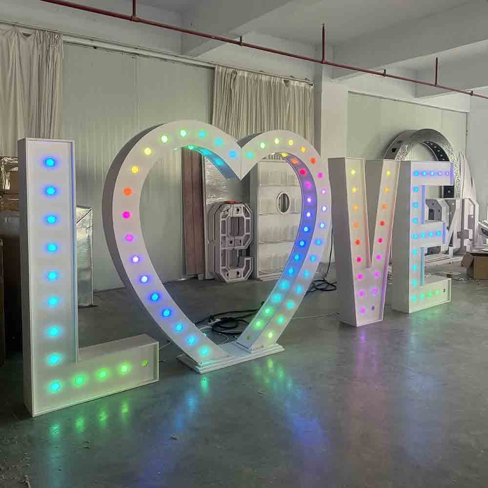 맞춤형 크기 로고 대형 조명 문자 RGB 웨딩 마키 숫 - Light Up Letters Marquee 리뷰 및 가격