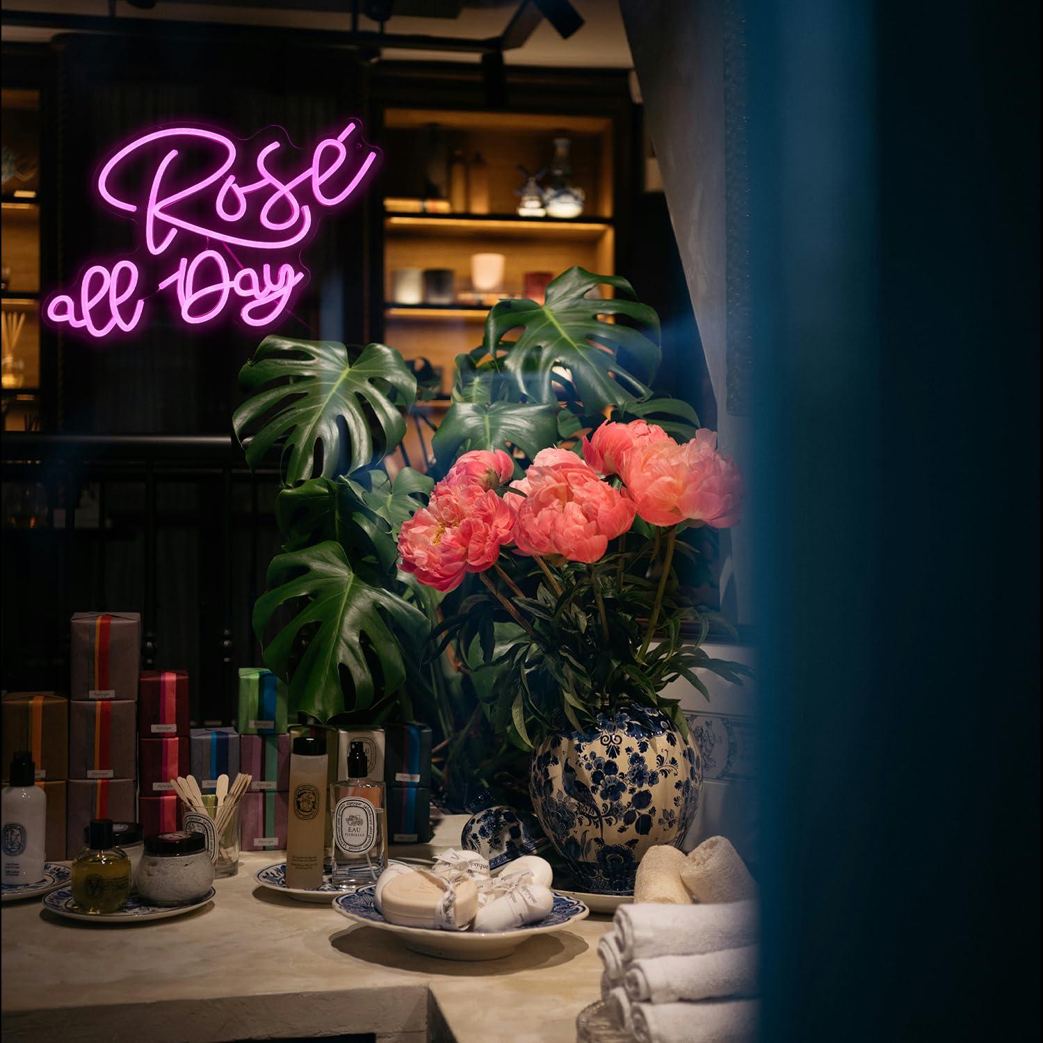 로즈 올 데이 네온 사인 디밍 가능 LED 네온 조명  - Lighting Decor Wedding 리뷰 및 가격