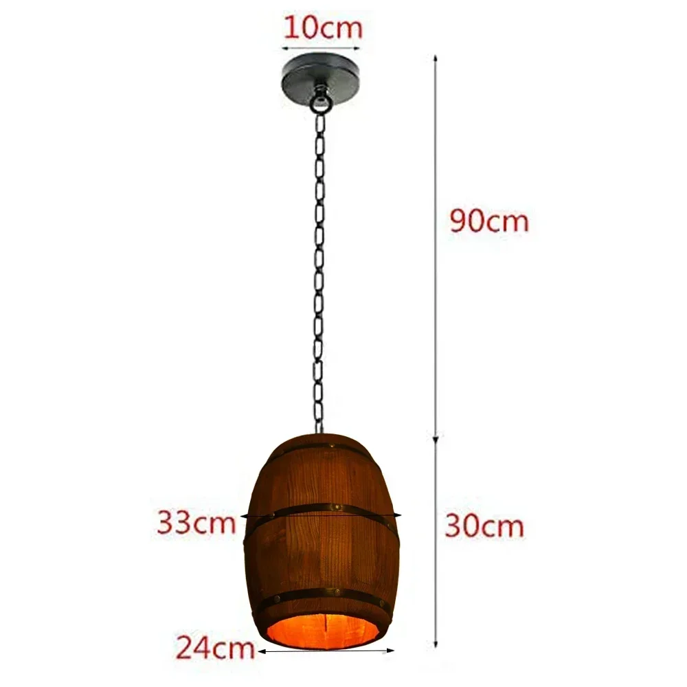 소박한 빈티지 샹들리에 나무 펜던트 조명 와인 배럴 행 - Lighting Decor Room 리뷰 및 가격
