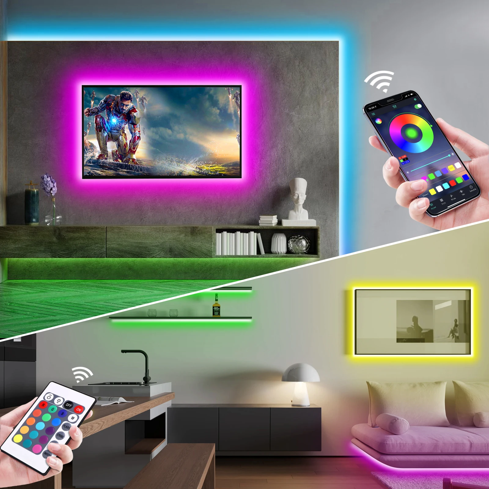 1-5m RGB LED 네온 스트립 라이트 5V USB - Lighting Decor Room 리뷰 및 가격